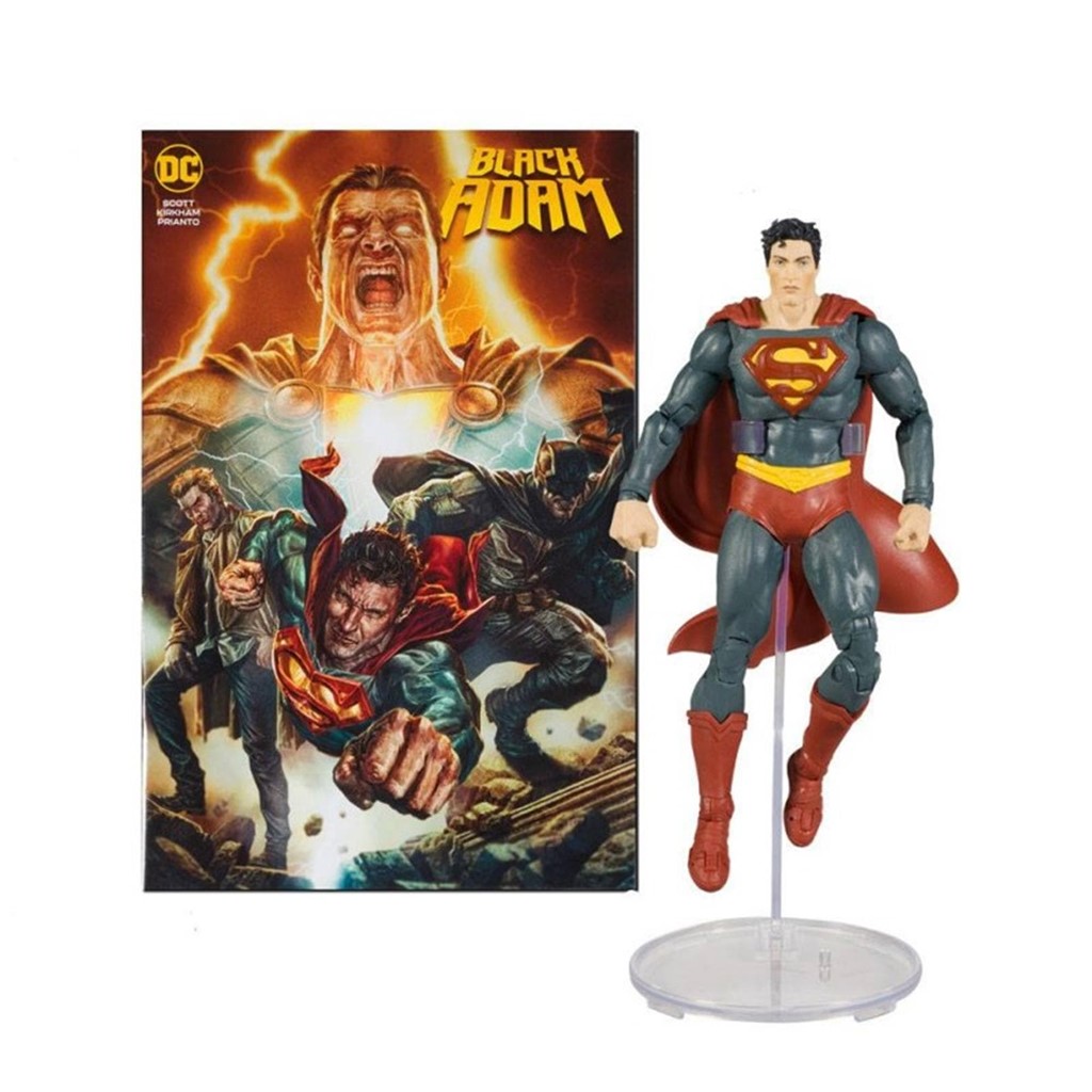 Foto 1 Figura Superman + Comic Black Adam DC Comics 
